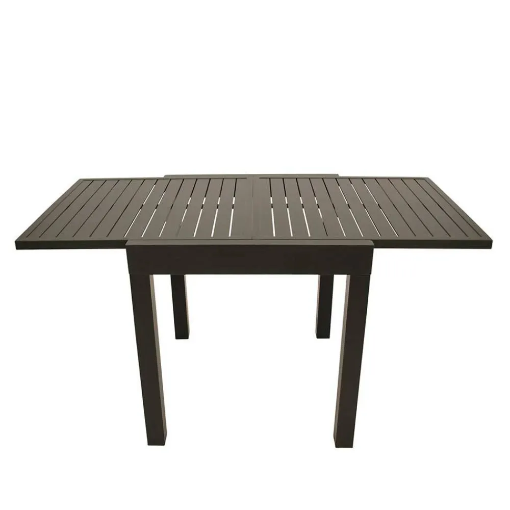 Wohnen Metall-Gartenmöbel|Gartentische*Verlängerbarer Balkontisch in Dunkelgrau - Fredoco