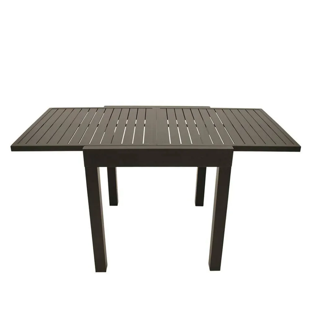 Wohnen Metall-Gartenmöbel|Gartentische*Verlängerbarer Balkontisch in Dunkelgrau - Fredoco