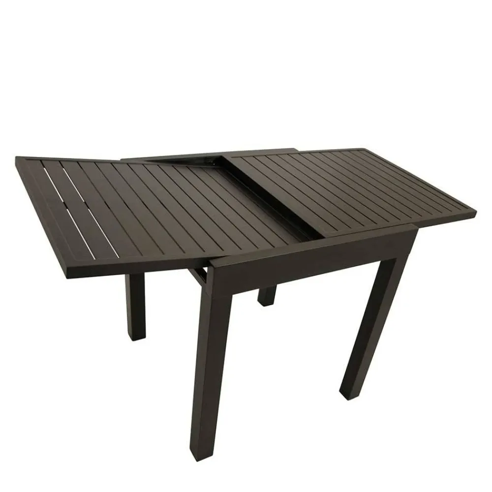 Wohnen Metall-Gartenmöbel|Gartentische*Verlängerbarer Balkontisch in Dunkelgrau - Fredoco