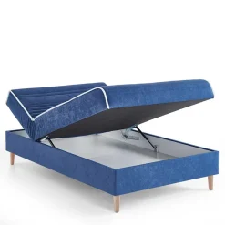 Wohnen Betten|Betten*Verstellbare Daybed Polsterliege in Blau Samt - Blackbird