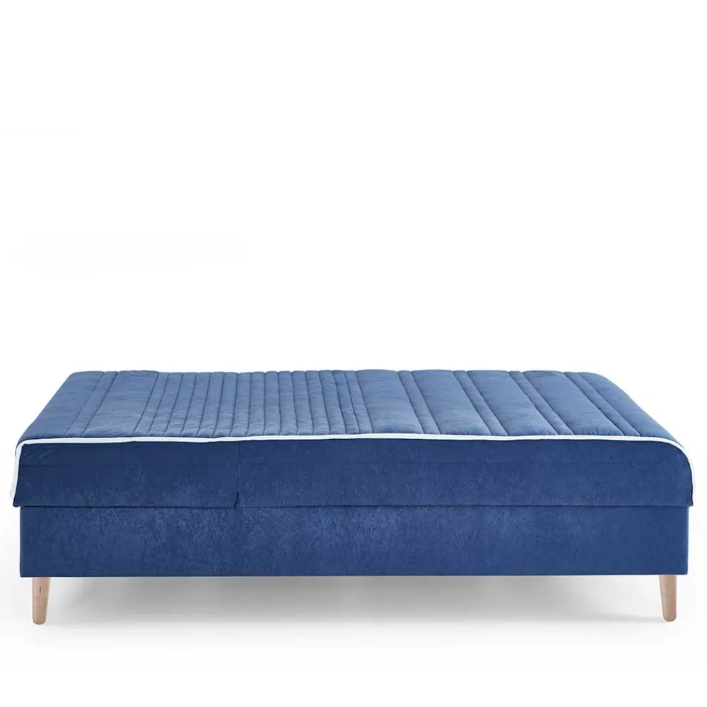 Wohnen Betten|Betten*Verstellbare Daybed Polsterliege in Blau Samt - Blackbird