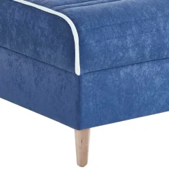Wohnen Betten|Betten*Verstellbare Daybed Polsterliege in Blau Samt - Blackbird