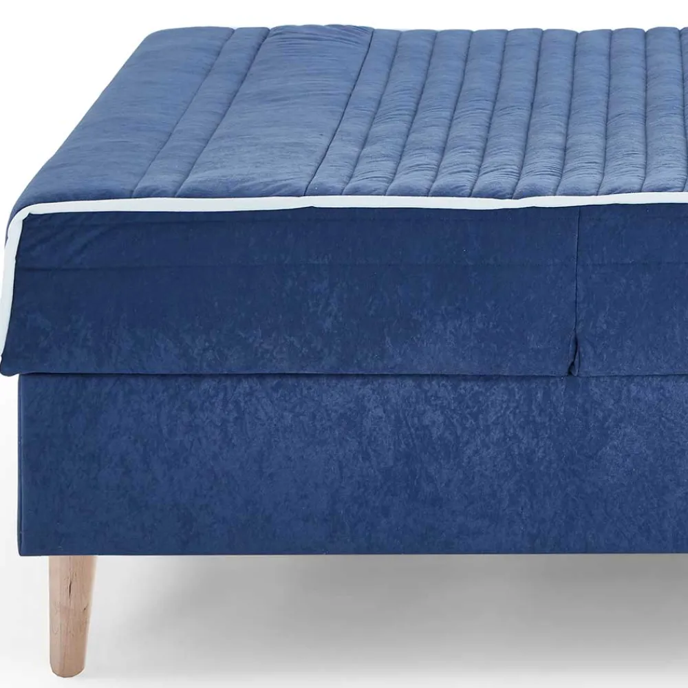 Wohnen Betten|Betten*Verstellbare Daybed Polsterliege in Blau Samt - Blackbird