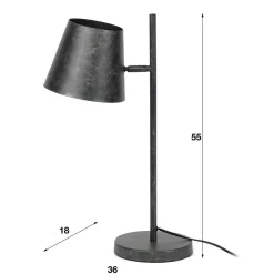 Wohnen Loft Möbel|Industrial Möbel*Verstellbare Tischleuchte mit Metallschirm - Liarisa