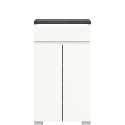 Wohnen Vertiko für Schuhe in Weiß mit Dunkelgrau - Suad