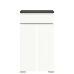 Wohnen Vertiko für Schuhe in Weiß mit Dunkelgrau - Suad