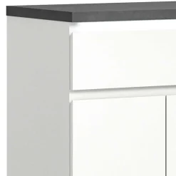 Wohnen Vertiko für Schuhe in Weiß mit Dunkelgrau - Suad