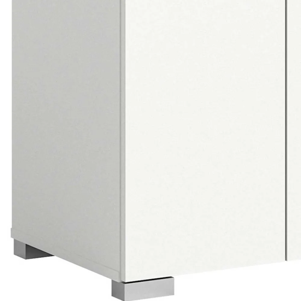 Wohnen Vertiko für Schuhe in Weiß mit Dunkelgrau - Suad