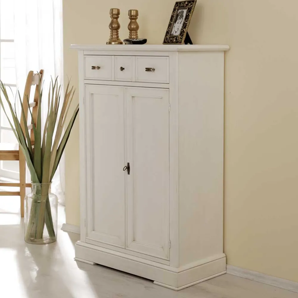 Wohnen Vertiko Kommode in Antikweiß - Annot