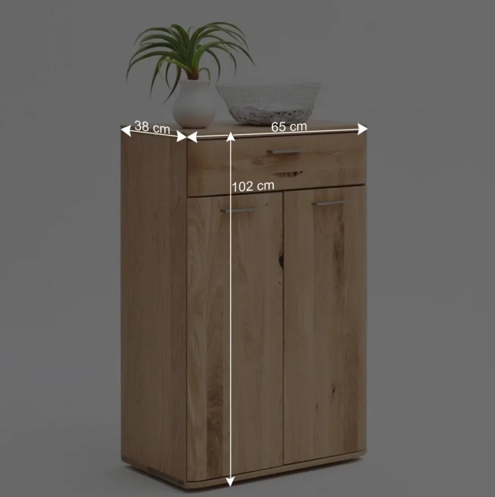 Wohnen Vertiko Schuhkommode aus Balkeneiche - Mabasa