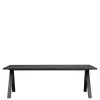 Wohnen V-Fuß Esstisch in Schwarz - Hungaro