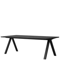 Wohnen V-Fuß Esstisch in Schwarz - Hungaro