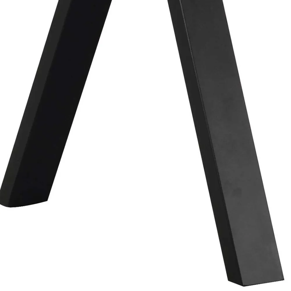 Wohnen V-Fuß Esstisch in Schwarz - Hungaro