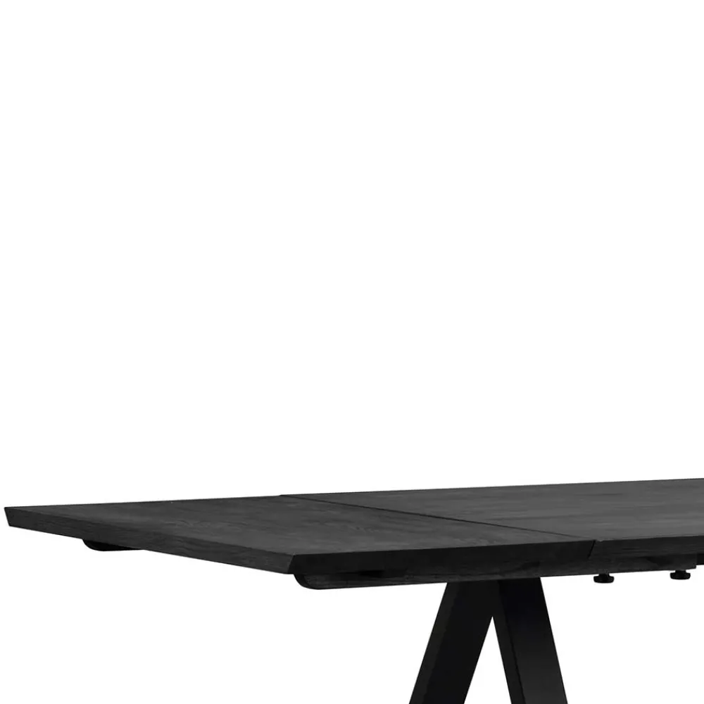 Wohnen V-Fuß Esstisch in Schwarz - Hungaro