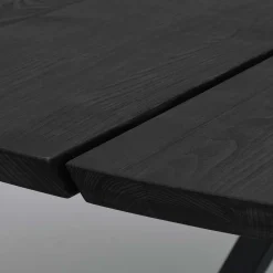 Wohnen V-Fuß Esstisch in Schwarz - Hungaro