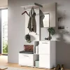 Wohnen Vierteiliges Garderobenmöbel Set in modernem Design - Rugova