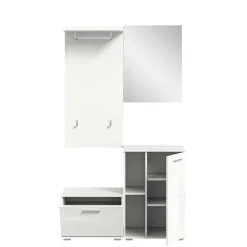 Wohnen Vierteiliges Garderobenmöbel Set in modernem Design - Rugova
