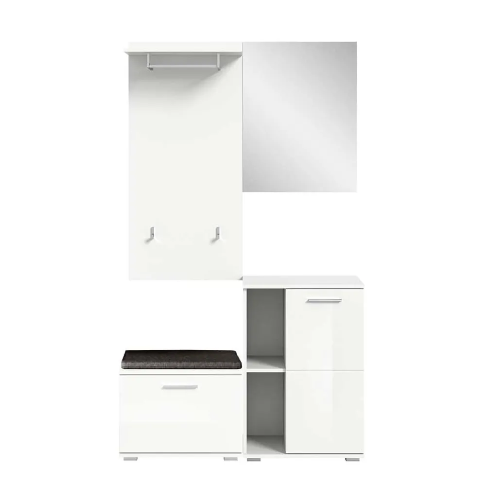 Wohnen Vierteiliges Garderobenmöbel Set in modernem Design - Rugova