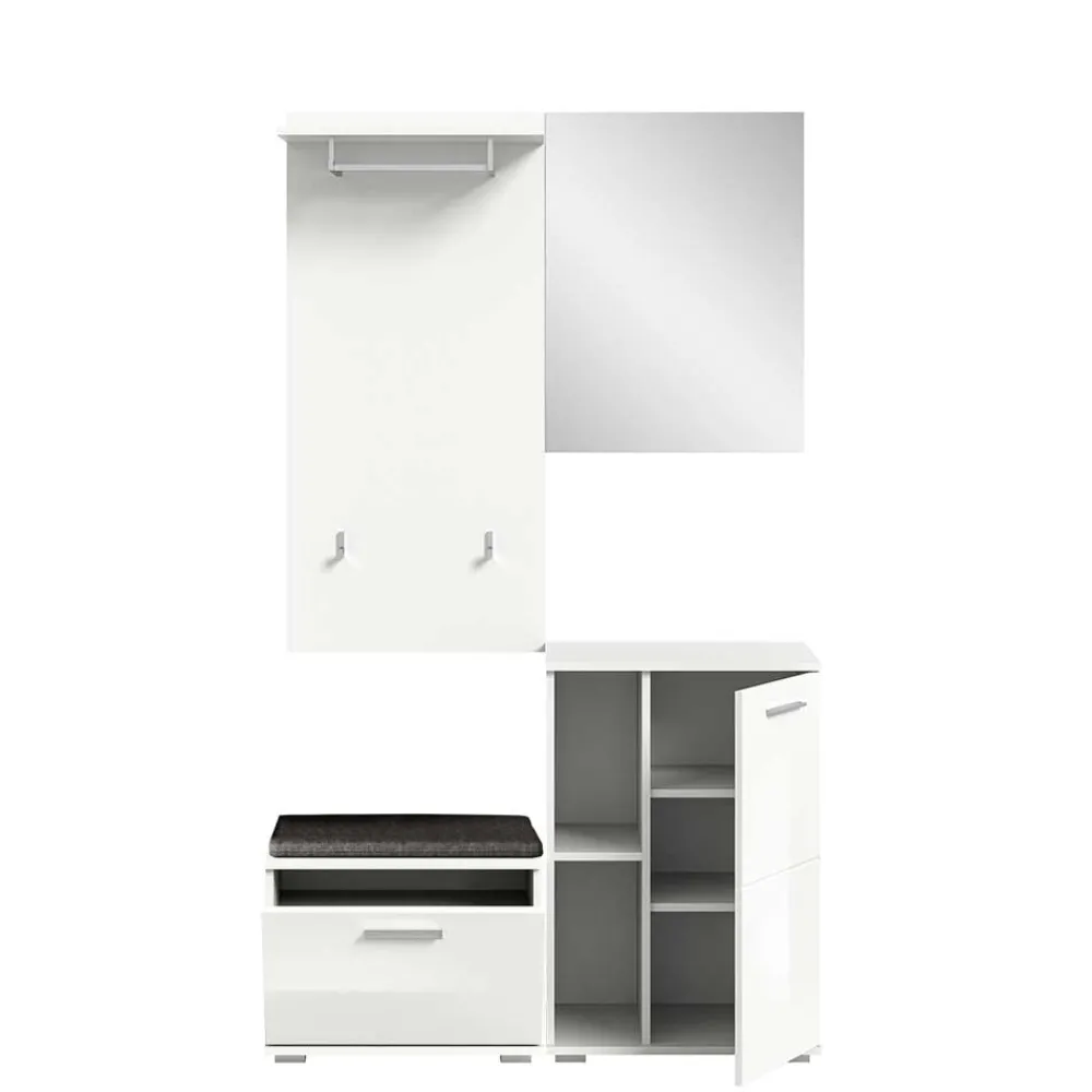 Wohnen Vierteiliges Garderobenmöbel Set in modernem Design - Rugova