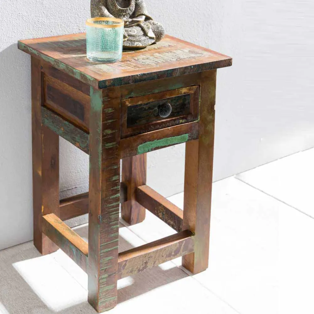 Wohnen Shabby Chic Möbel*Vintage Ablagetisch Dencig mit Schublade