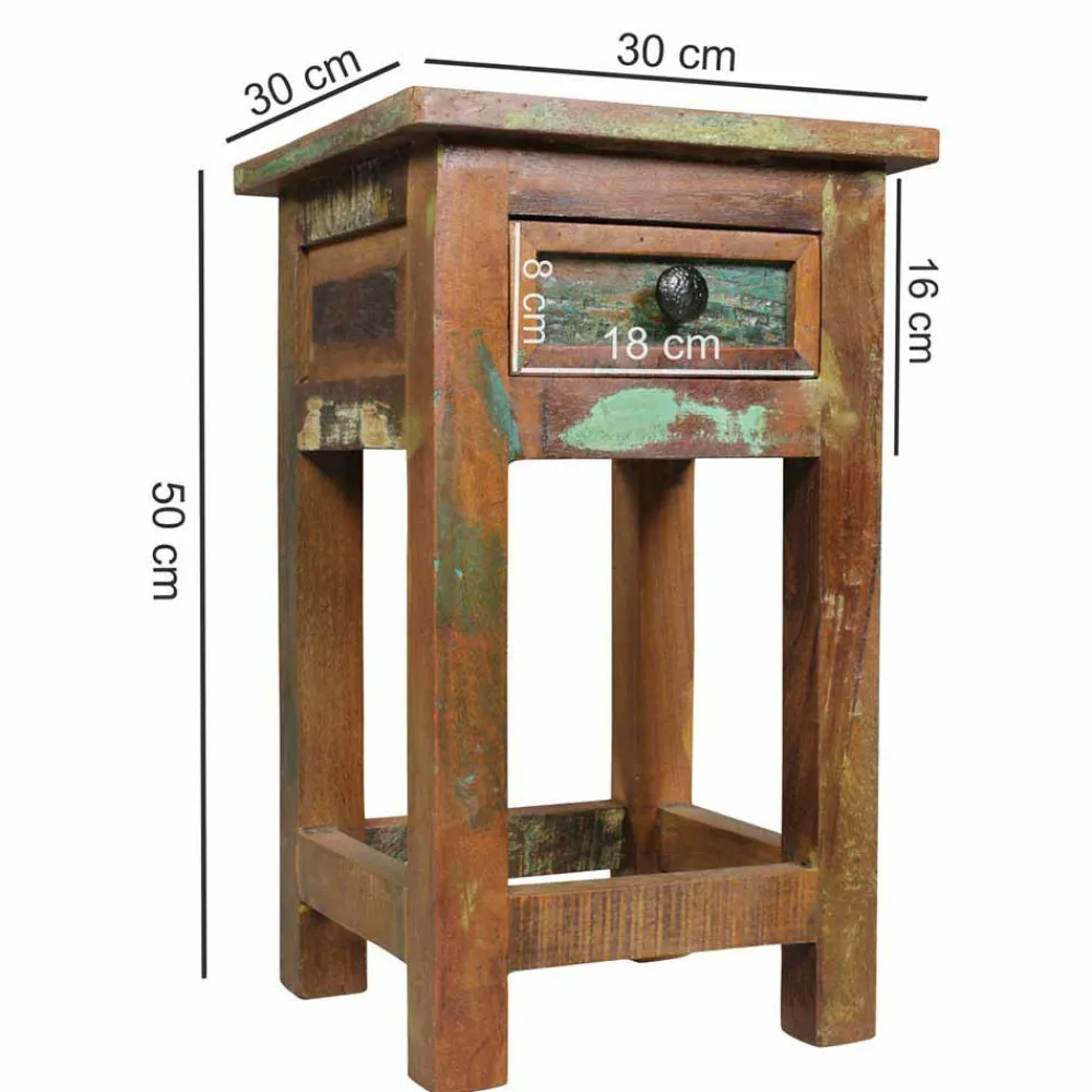 Wohnen Shabby Chic Möbel*Vintage Ablagetisch Dencig mit Schublade