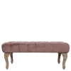 Wohnen Sitzbank|Vintage Möbel*Vintage Bank in Altrosa Samt - Ruo