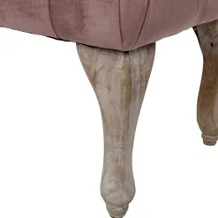 Wohnen Sitzbank|Vintage Möbel*Vintage Bank in Altrosa Samt - Ruo