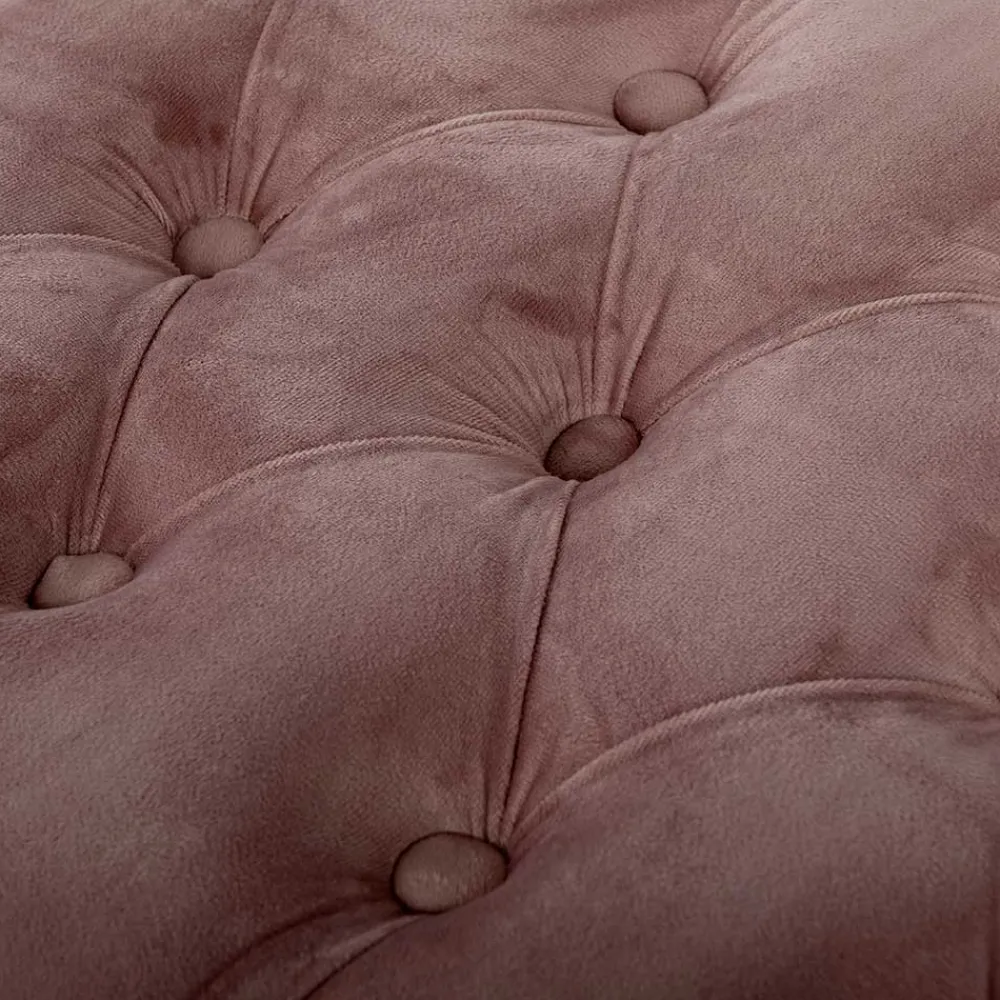 Wohnen Sitzbank|Vintage Möbel*Vintage Bank in Altrosa Samt - Ruo