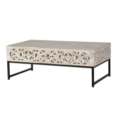 Wohnen Designermöbel|Vintage Möbel*Vintage Couchtisch in Holz White Wash - Fudorus