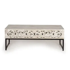 Wohnen Designermöbel|Vintage Möbel*Vintage Couchtisch in Holz White Wash - Fudorus