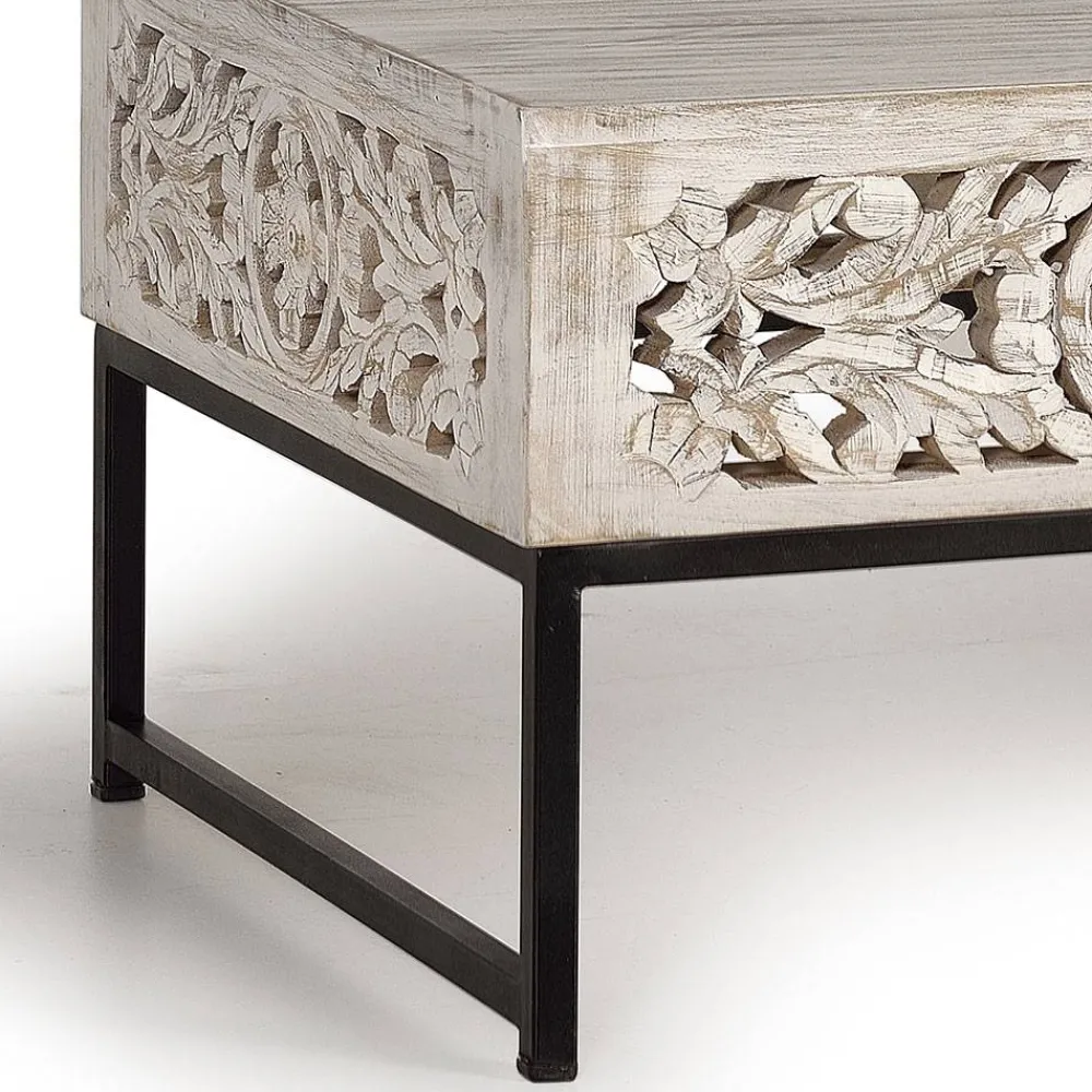 Wohnen Designermöbel|Vintage Möbel*Vintage Couchtisch in Holz White Wash - Fudorus