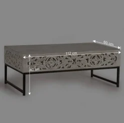 Wohnen Designermöbel|Vintage Möbel*Vintage Couchtisch in Holz White Wash - Fudorus