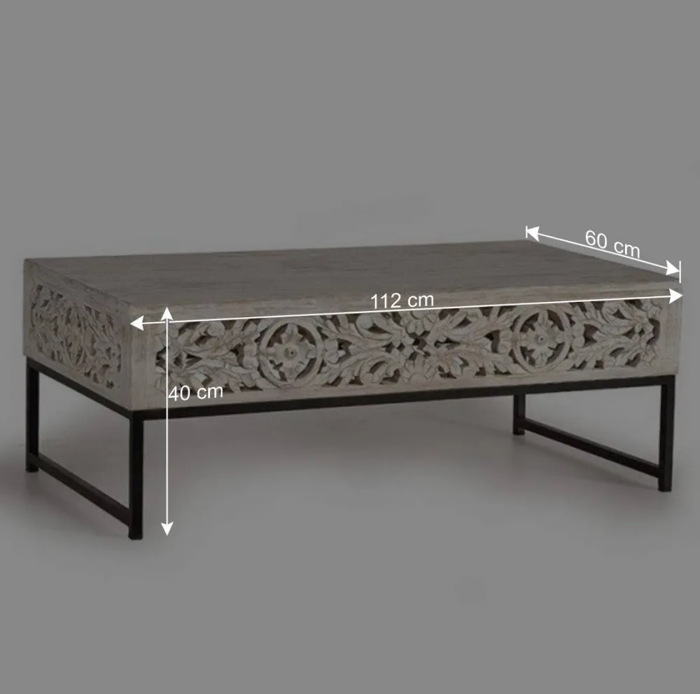 Wohnen Designermöbel|Vintage Möbel*Vintage Couchtisch in Holz White Wash - Fudorus