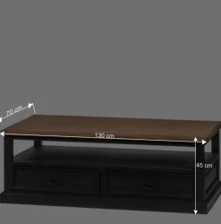 Wohnen Vintage Möbel*Vintage Couchtisch mit Schubladen & Ablage - Niovan