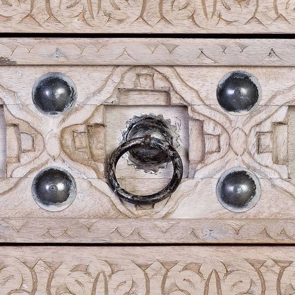 Wohnen Vintage Design Anrichte in White Wash - Uladan