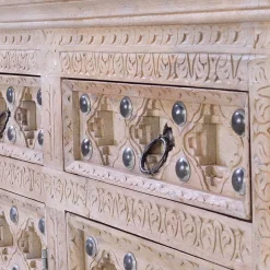 Wohnen Vintage Design Anrichte in White Wash - Uladan