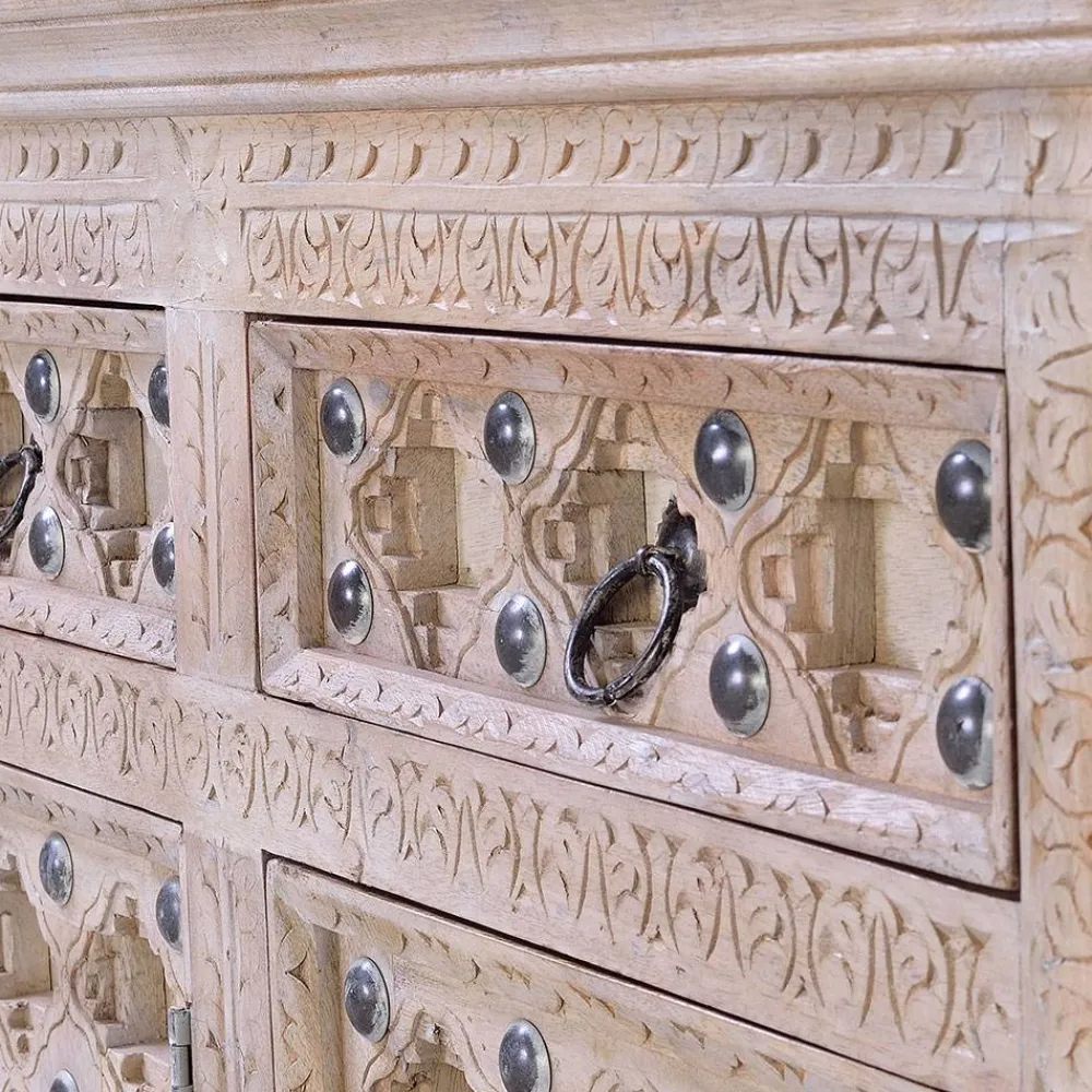 Wohnen Vintage Design Anrichte in White Wash - Uladan