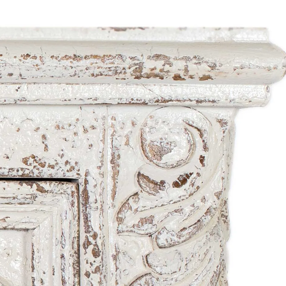 Wohnen Vintage Design Anrichte in Holz White Wash - Perolyn