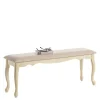 Wohnen Vintage Möbel|Küchenbänke*Vintage Design Esstischbank in Creme - Lesnoa