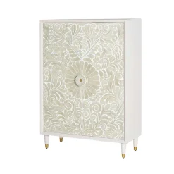 Wohnen Vintage Möbel*Vintage Design Highboard aus Mango Massivholz - Triboot