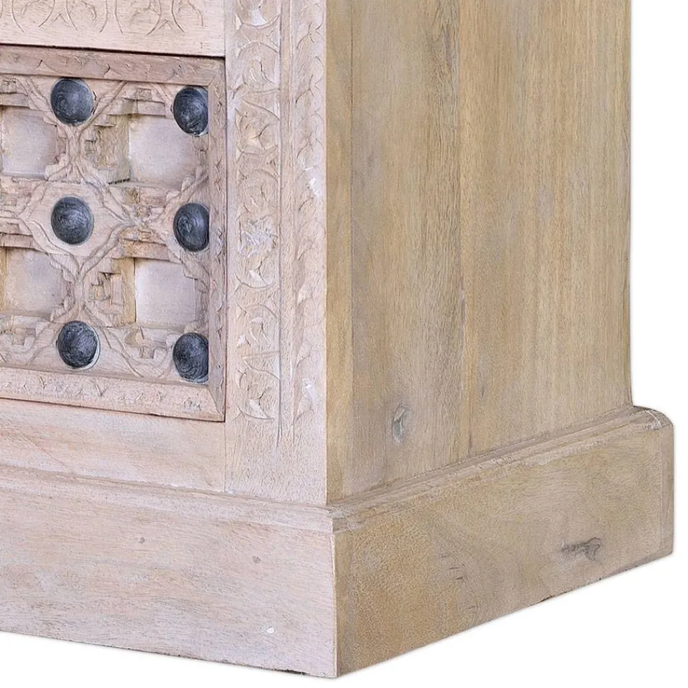 Wohnen Vintage Möbel*Vintage Design Kommode in Holz White Wash - Uladan