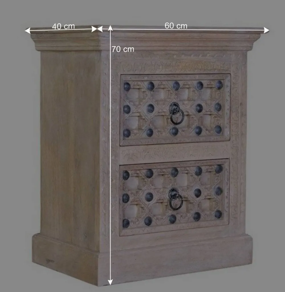 Wohnen Vintage Möbel*Vintage Design Kommode in Holz White Wash - Uladan