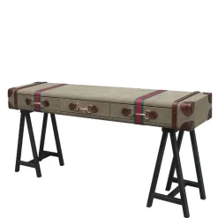 Wohnen Designermöbel|Vintage Möbel*Vintage Design Konsolentisch im Koffer Look - Sketto