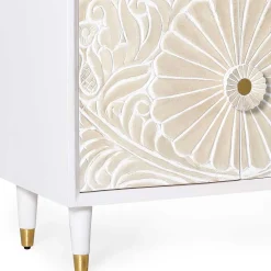 Wohnen Vintage Design Lowboard aus Mango Massivholz - Triboot