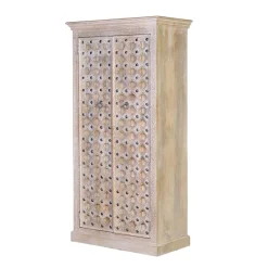 Wohnen Vintage Design Schrank in White Wash - Uladan