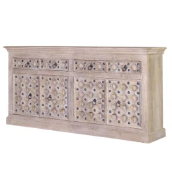 Wohnen Vintage Möbel*Vintage Design Sideboard in White Wash - Uladan