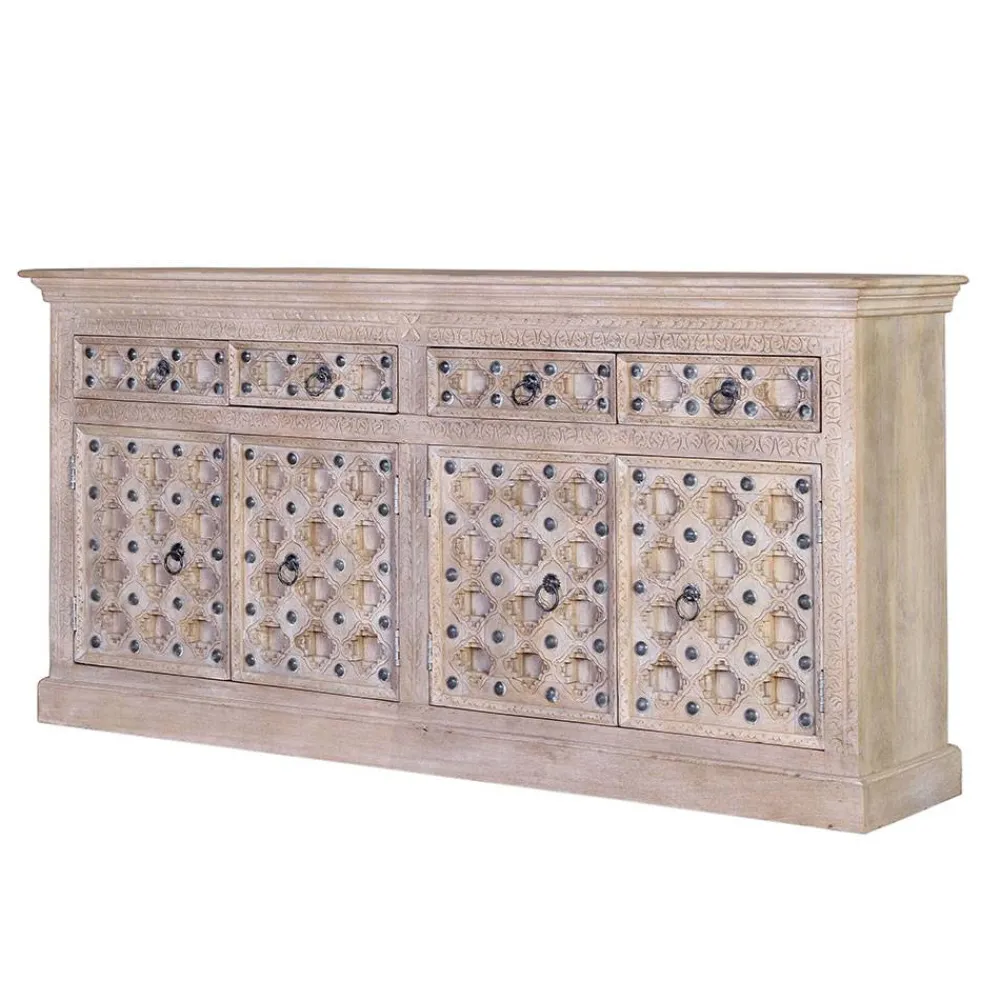 Wohnen Vintage Möbel*Vintage Design Sideboard in White Wash - Uladan