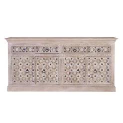 Wohnen Vintage Möbel*Vintage Design Sideboard in White Wash - Uladan