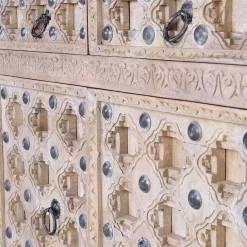 Wohnen Vintage Möbel*Vintage Design Sideboard in White Wash - Uladan