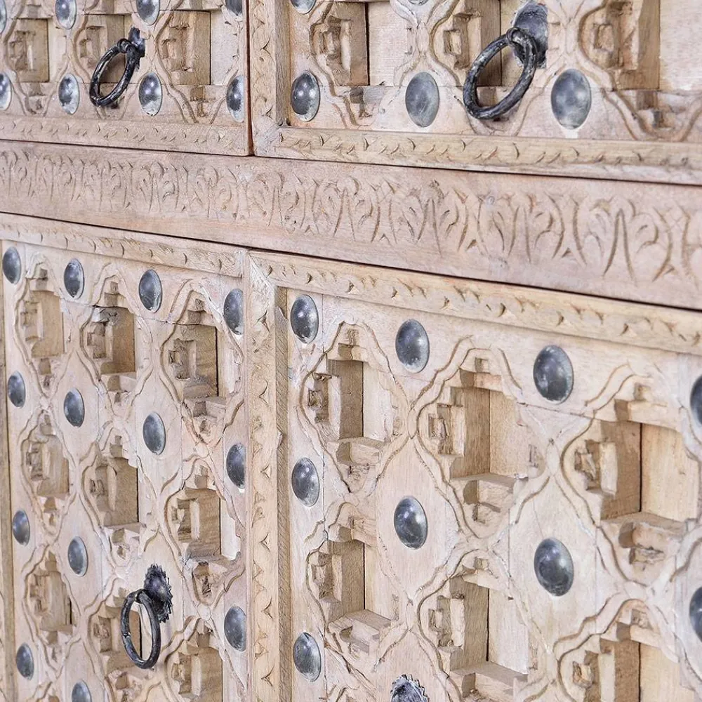 Wohnen Vintage Möbel*Vintage Design Sideboard in White Wash - Uladan